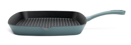 Habitat 23cm Cast Iron Griddle Pan - Blue