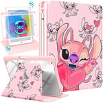 Besoar Lot de 2 étuis pour iPad 9e/8e/7e génération 10,2" Motif Dessin animé Kawaii pour Filles, garçons, Filles, Femmes, Support Rotatif à 360 degrés, Porte-Crayon pour Apple iPad 9/8/7 génération