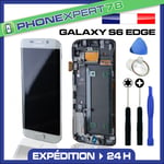 VITRE TACTILE + ECRAN LCD ORIGINAL SAMSUNG GALAXY S6 EDGE BLANC + OUTILS