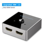 Vention Commutateur HDMI Bi-Direction 2.0 Répartiteur HDMI Adaptateur 1x2/2x1 Convertisseur 2 en 1 pour PS4 Pro/4/3 TV Box Commutateur HDMI 4K,AFLH0-