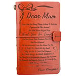 Mother's Day Birthday Gift for Mum from Daughter - Dear Mum Thank You for Everything Leather Journal Writing Diary Notebook Anniversary Thanksgiving Christmas Gifts