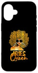 Coque pour iPhone 16 Afro Hair Art Aries Queen Février Anniversaire