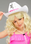 Childrens Barbie Movie Style White Cowboy Hat Kids Size Girls Cowgirl Dress Up