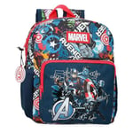 Joumma Marvel Avengers Legendary Sac à Dos Scolaire Bleu 23 x 28 x 10 cm Polyester 6,44 L, Bleu, Sac à Dos Scolaire