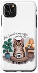 Coque pour iPhone 11 Pro Max Mignon café et chat amoureux des chats drôles et citations de café femmes