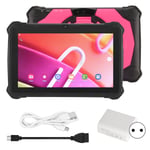 7 tuuman tabletti 8 Core CPU Android 10 2.4G 5G WIFI 4GB 32GB 1960x1080 IPS 5000mah Kids Tablet EU Plug 100?240V Pink