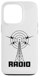 Coque pour iPhone 13 Pro Tour radio rétro - Radio jambon et écouteur ondes courtes