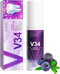 v34 Colour Corrector  30ml Teeth Whitening Gel Purple Toothpaste STAIN REMOVAL