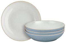 Denby Elements 4 Piece Stoneware Pasta Bowls - Blue