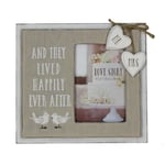 Love Story Wooden Frame Happily Ever After 4 x 6 Mr And Mrs Wedding Gift