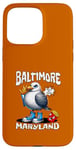 Coque pour iPhone 15 Pro Max Baltimore Maryland Seagull French Fries Souvenir drôle