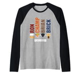 Anchorman Characters Ron Champ Brian Brick Raglan Baseball Tee