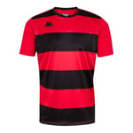 Kappa CASERNHOR SS Maillot de Football Homme, Black Red, FR : Taille Unique (Taille Fabricant : 12Y)