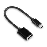 Câble USBC vers usb-c mâle vers usb-c 3.0 femelle,adaptateur pour MacBook Pro,Samsung,Huawei,Xiaomi,cordon de données - Type Black