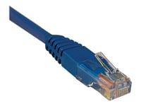 Eaton Tripp Lite Series Cat5e 350 MHz Molded (UTP) Ethernet Cable (RJ45 M/M), PoE - Blue, 1 ft. (0.31 m) - Cordon de raccordement - RJ-45 (M) pour RJ-45 (M) - 30 cm - UTP - CAT 5e - moulé, bloqué...