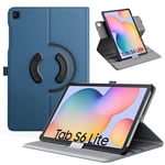 TiMOVO Coque pour Samsung Galaxy Tab S6 Lite 2024/2020/2022, Étui de Protection Rotatif à 90° avec Boucle de S Pen, Housse Auto Réveil/Sommeil pour Galaxy Tab S6 Lite 10,4", Bleu Jean