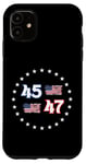 Coque pour iPhone 11 45 47 Trump 2024, Trump President 45 47, 45 47 Chemise pour homme