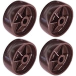 Cyclingcolors - 4x Roulette plastique rigide marron foncé 38mm universelle galet poulie roue rouleau meuble porte coulissante tiroir lit placard