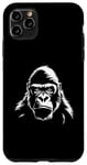 Coque pour iPhone 11 Pro Max Gorilla Silhouette, Gorilla, Dos argenté, Homme, Femme