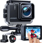 Camera Sport 4K 30Fps 20Mp,Étanchéité 40M,Camescope 4K Avec Stabilisation,Wifi¿Écran Tactile Appareil Photo Sous-Marin,Grand Angle De 170°,Télécommande 2.4G,Kit D'Accessoires