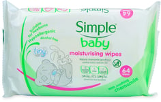 Simple Moisturising Baby Wipes 64S