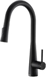 Tohlar Black Kitchen Tap, Kitchen Tap with Pull Out Spray Stainless Steel Mixer