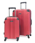 Kenneth Cole Reaction Out of Bounds Valise de Voyage à 4 Roues légère et résistante Rouge écarlate 2 pièces (20" et 28") Out of Bounds Valise de Voyage à 4 Roues, Rouge écarlate, 2-Piece Set (20" &