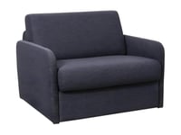 Vente-unique - Fauteuil Convertible 1 Place - Fauteuil Convertible Express en Tissu Gris Anthracite - Couchage 70 cm - NADOA