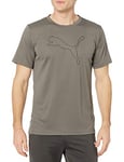 PUMA Men's Performance Cat Tee (Available in Big and Tall Sizes) T-Shirt, Castlerock, XL