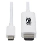 TRIPP LITE USB-C to HDMI Adapter Cable (M/M)  4K  4:4:4  Thunderbolt 3 Compatible  White  6ft - video/lydkabel - HDMI / USB - 1.83 m