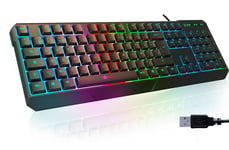 KLIM Chroma Clavier Gamer AZERTY FR - Nouveauté 2024 - Silencieux USB - Clavi...