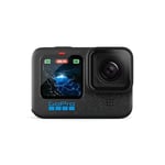 GoPro HERO12 Black - Waterproof Action Camera with 5.3K60 Ultra HD Video, 27MP Photos, HDR, 1/1.9" Image Sensor & AFTTM-001 Shorty Mini Extension Pole with Tripod - Black, 2.8 cm*3.2 cm*11.7 cm