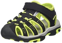 Richter Kinderschuhe Boulder Sandale, Black/Neon Yellow, 27 EU