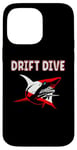 Coque pour iPhone 14 Pro Max Équipement de plongée sous-marine - Drapeau de plongée Shark Drift pour la plongée sous-marine