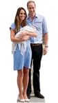 Prince William, Kate And Baby George Lifesize Cardboard Cutout - 184cm