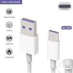 Câble USB 3.1 5a Type C pour recharge rapide, cordon d'origine pour téléphone Huawei P30 Pro lite mate 20 P10 Plus et android