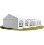 Tente Barnum de Réception 6x12 m PREMIUM Bâches amovibles PVC 750 N blanc + Cadre de Sol Jardin