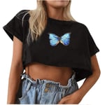 2021 New Crop Tops for Women Vintage Streetwear Women T Shirt High Waist Crop Tops for Women Cheap Black M