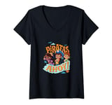 Womens Santiago Of The Seas Piratas Ahoy Main Trio Retro Group Shot V-Neck T-Shirt