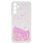 iLike Silicone Water Glitter takakansikotelo Samsung Galaxy A15 4G (A155F) / A15 5G (A156B) vaaleanpunainen