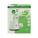 DETTOL No Touch kit - Distributeur Automatique Effet INOX et Gel Lavant Mains Aloe Vera