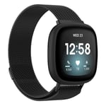 Armband Milanese Fitbit Sense/Versa 3 Svart