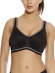 Freya Womens Active Sonic Moulded J-Hook Sports Bra - Black Nylon - Size 34C