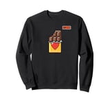 bitten chocolate bar emoticon emoji Sweatshirt