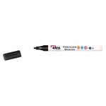 KREUL 16134 Hobby Line Porcelain Pen Easy, pointe fine, 1 mm, noir