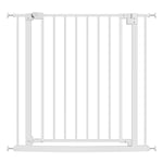 WOLTU Baby Gate, Stair Gate, Safety Gate for Baby and Dog, Pressure Mounted Gate for Stairs and Doorway, Swing Open in Both Directions, Metal Safety Barrier for Openings 75-87cm, Dual Locking, White