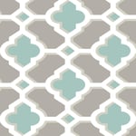 Quatrefoil Wallpaper Retro Paste The Wall A Street Prints Yellow Teal Decor