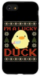 iPhone SE (2020) / 7 / 8 Funny Duck with Knife Meme - I'm a Lucky Duck Ugly Christmas Case