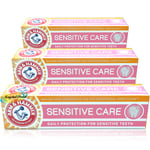 3x Arm & Hammer Daily Baking Soda Toothpaste Sensitive Teeth Care 125g