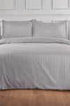 Satin Stripe Duvet Cover with Pillowcase Set